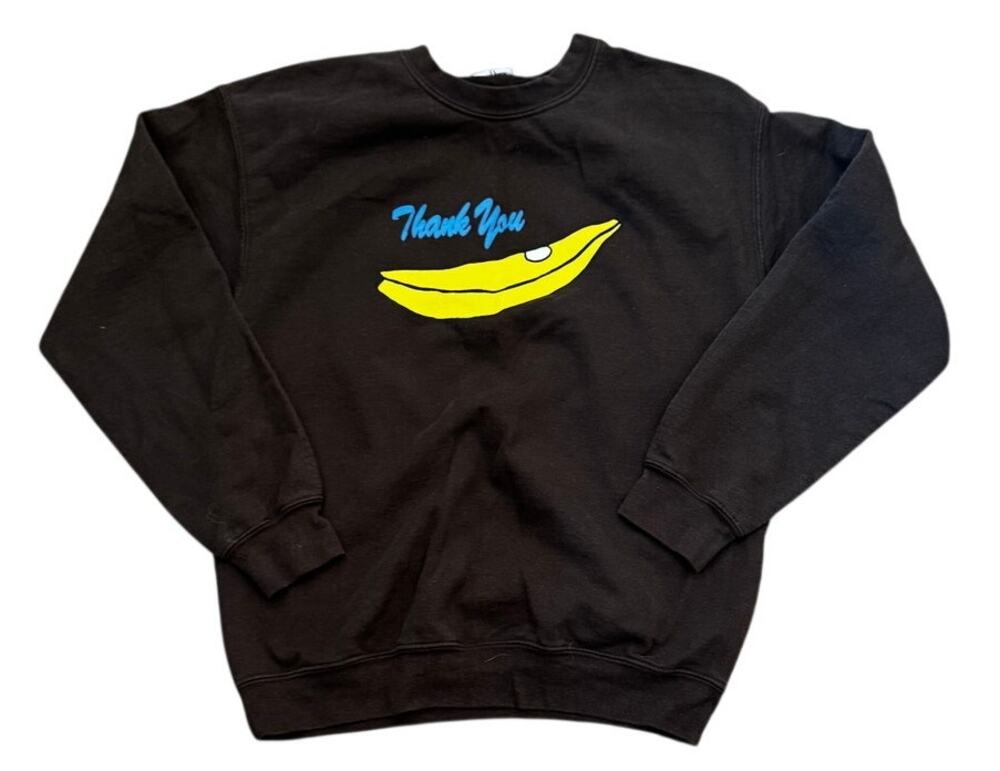 Lonely Ghost "Thank You" Graphic Crewneck Sweatshirt Size Medium